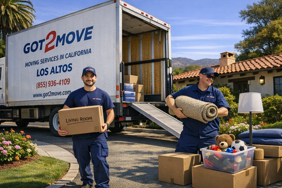 moving company helping with a move in Los Altos